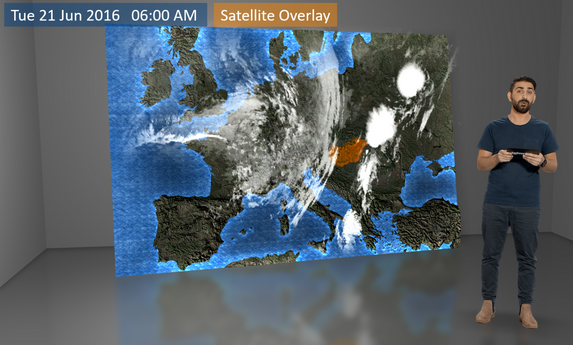 Aximmetry's Meteo plugin forecast example 2